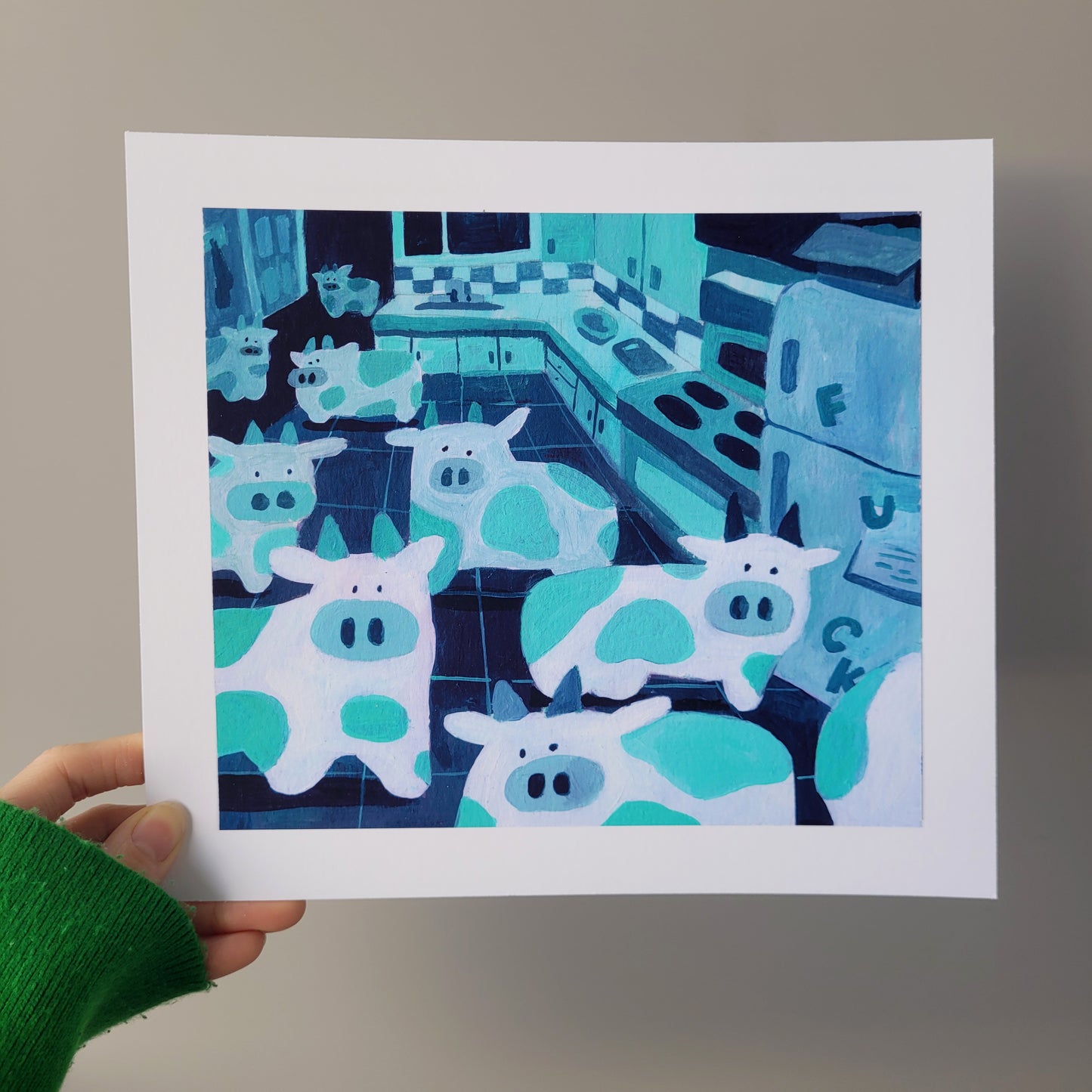 Cows in the Kitchen - Open Edition Print