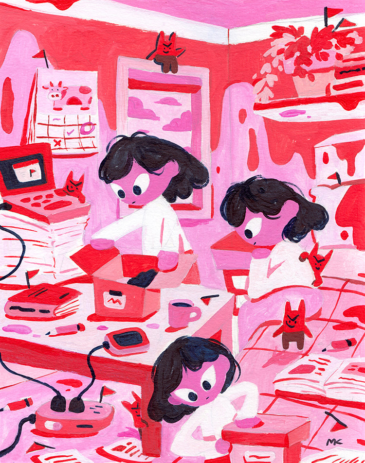 Red Flags Original Painting