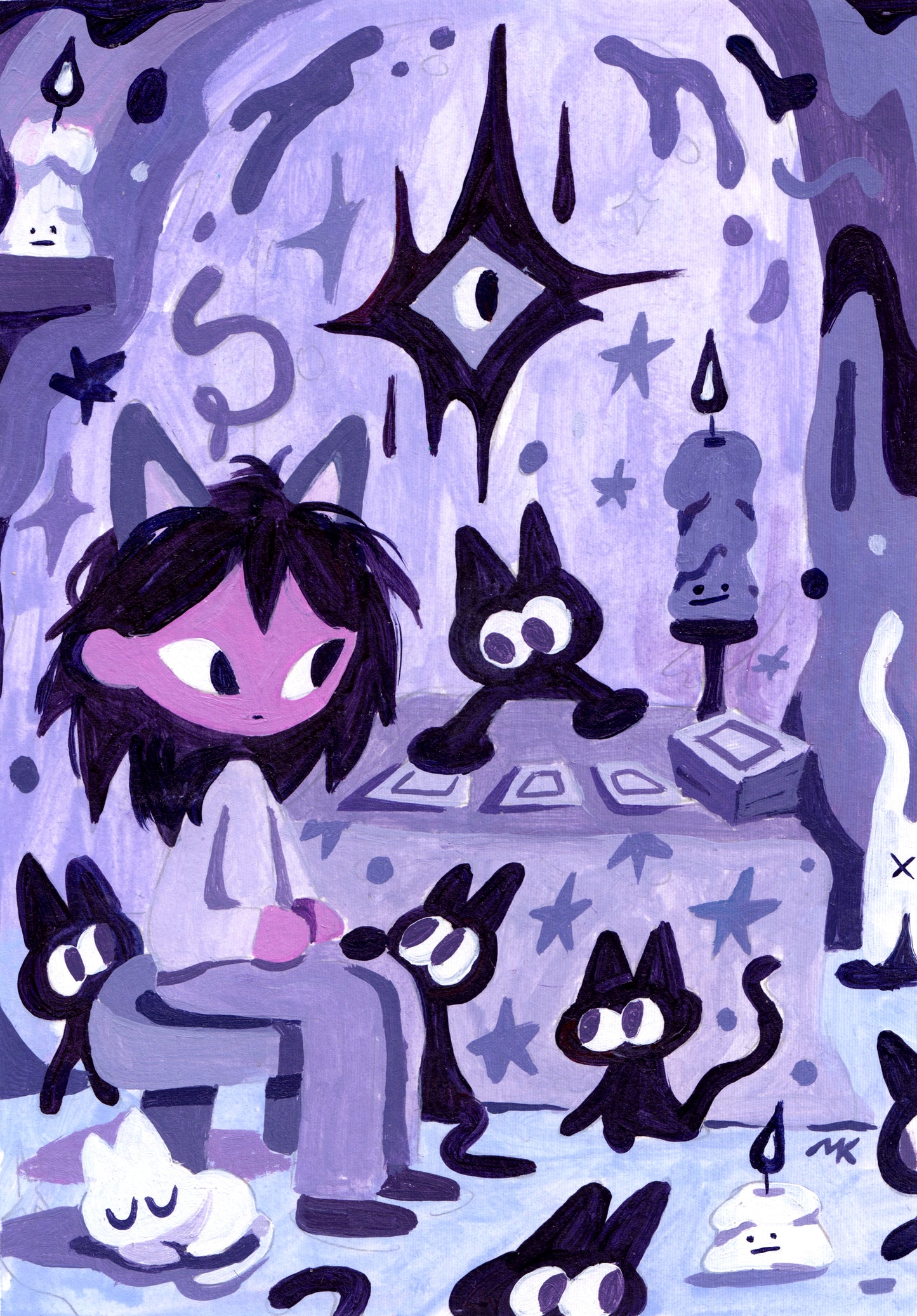 Kitty Tarot - Open Edition Print