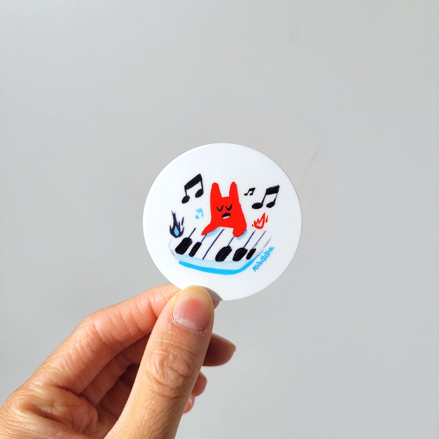 Lil Demon Piano Sticker